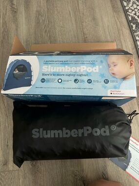 SlumberPod Portable Privacy Sleep Pod - Black - Ventilation Flaps & Fan Pouch